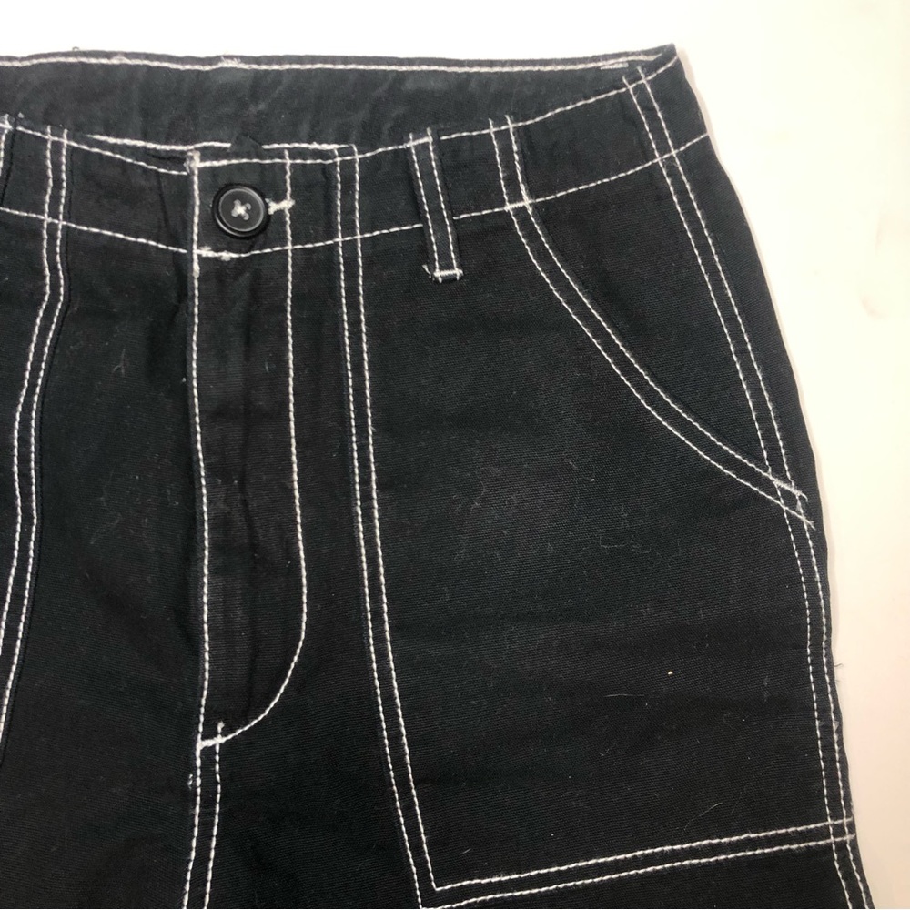 H&M painter/carpenter contrast stitch pants, high waisted
